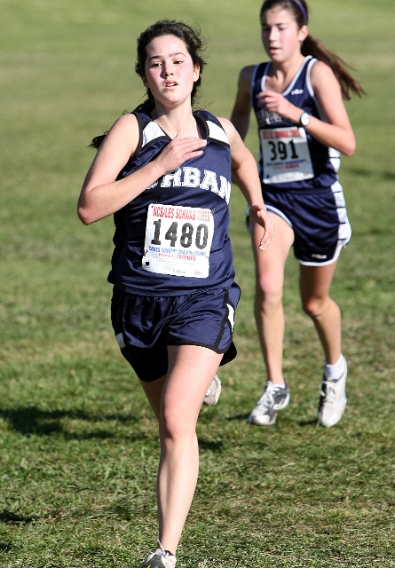 NCS XC D5 Girls-145.JPG - 2009 North Coast Section Cross Country Championships, Hayward High School, Hayward, California